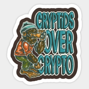 Cryptids Over Crypto Sticker